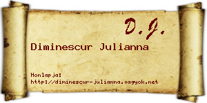 Diminescur Julianna névjegykártya