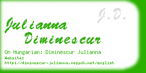 julianna diminescur business card